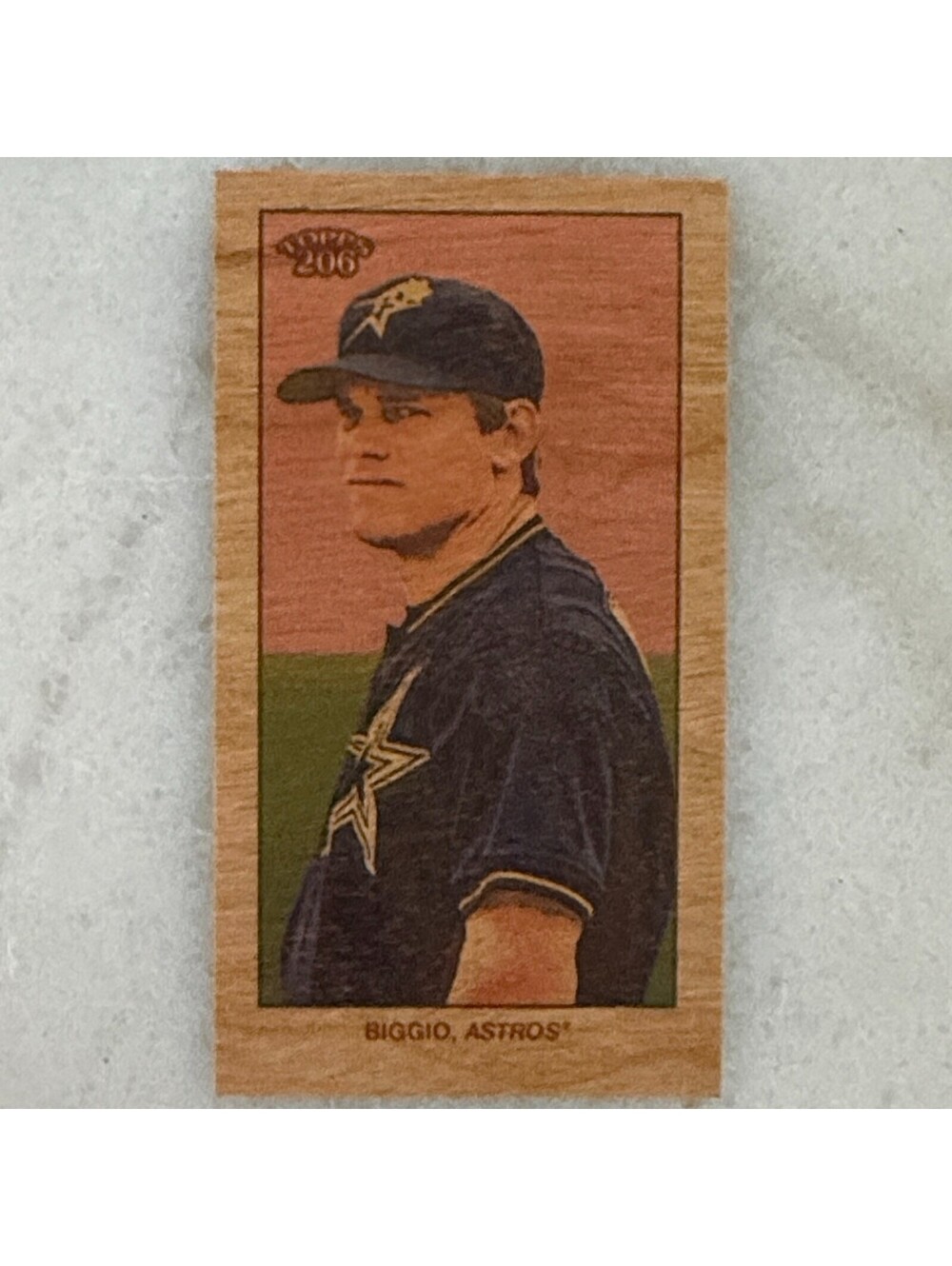 2024 Topps 206 Craig Biggio Old Mill Mini Wood Grain Card - Houston Astros